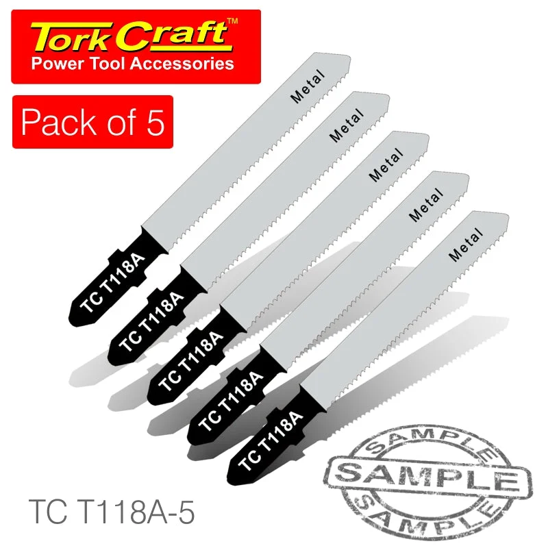 T-SHANK JIGSAW BLADE FOR METAL 1.2MM 21TPI 75MM 5PC