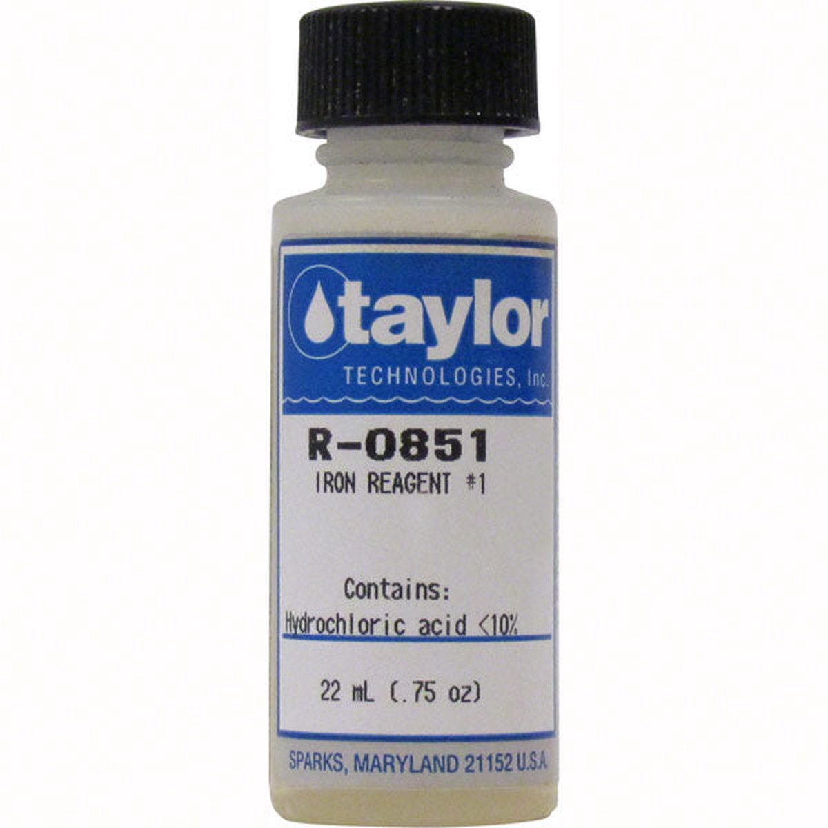 Taylor Iron Reagent #1 - 3/4 Oz. Bottle - R-0851-A