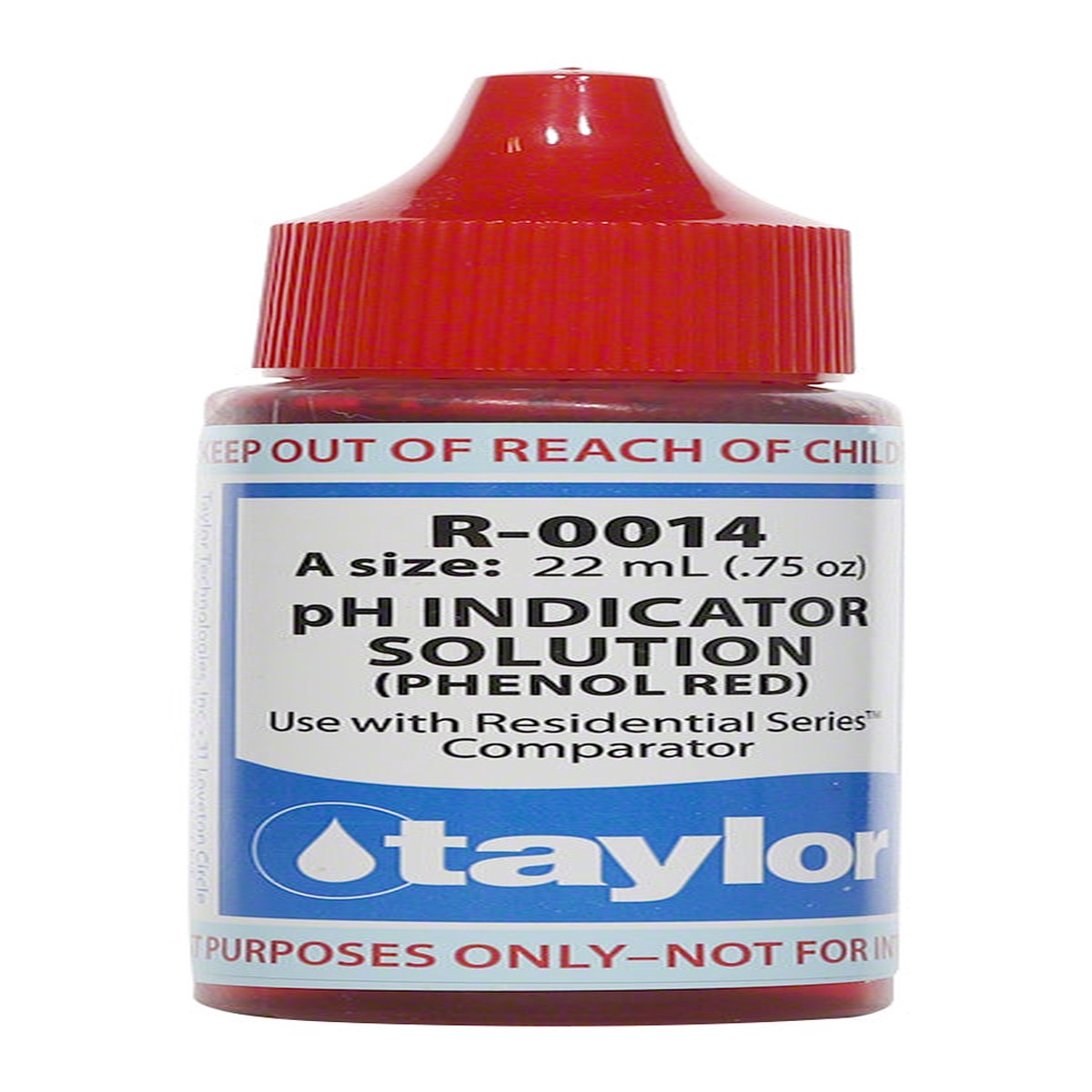 Taylor pH Indicator Solution - 3/4 Oz. Dropper Bottle - R-0014-A