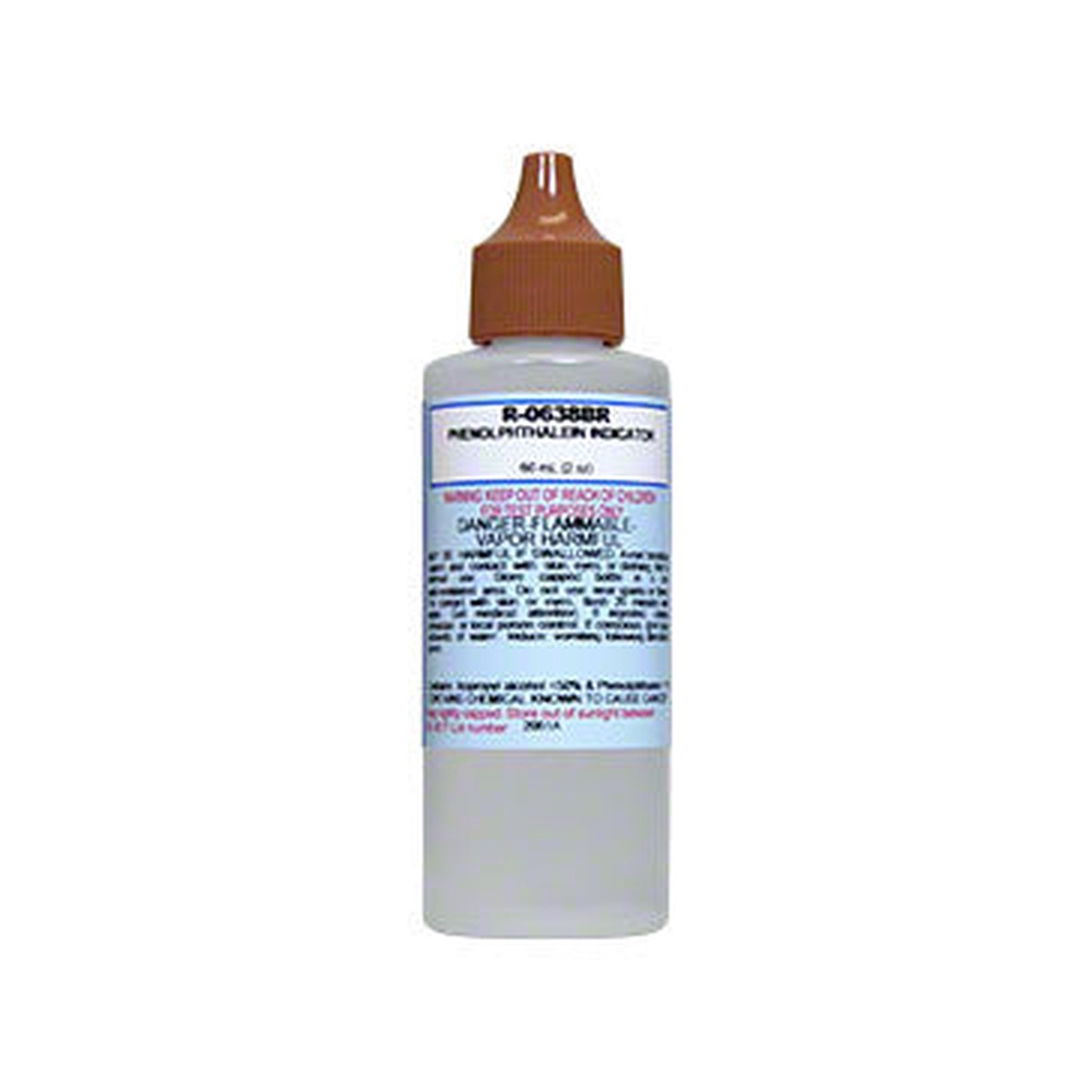Taylor Phenolphthalein Indicator - Brown Cap - 2 Oz. (60 mL) Dropper Bottle - R-0638BR-C