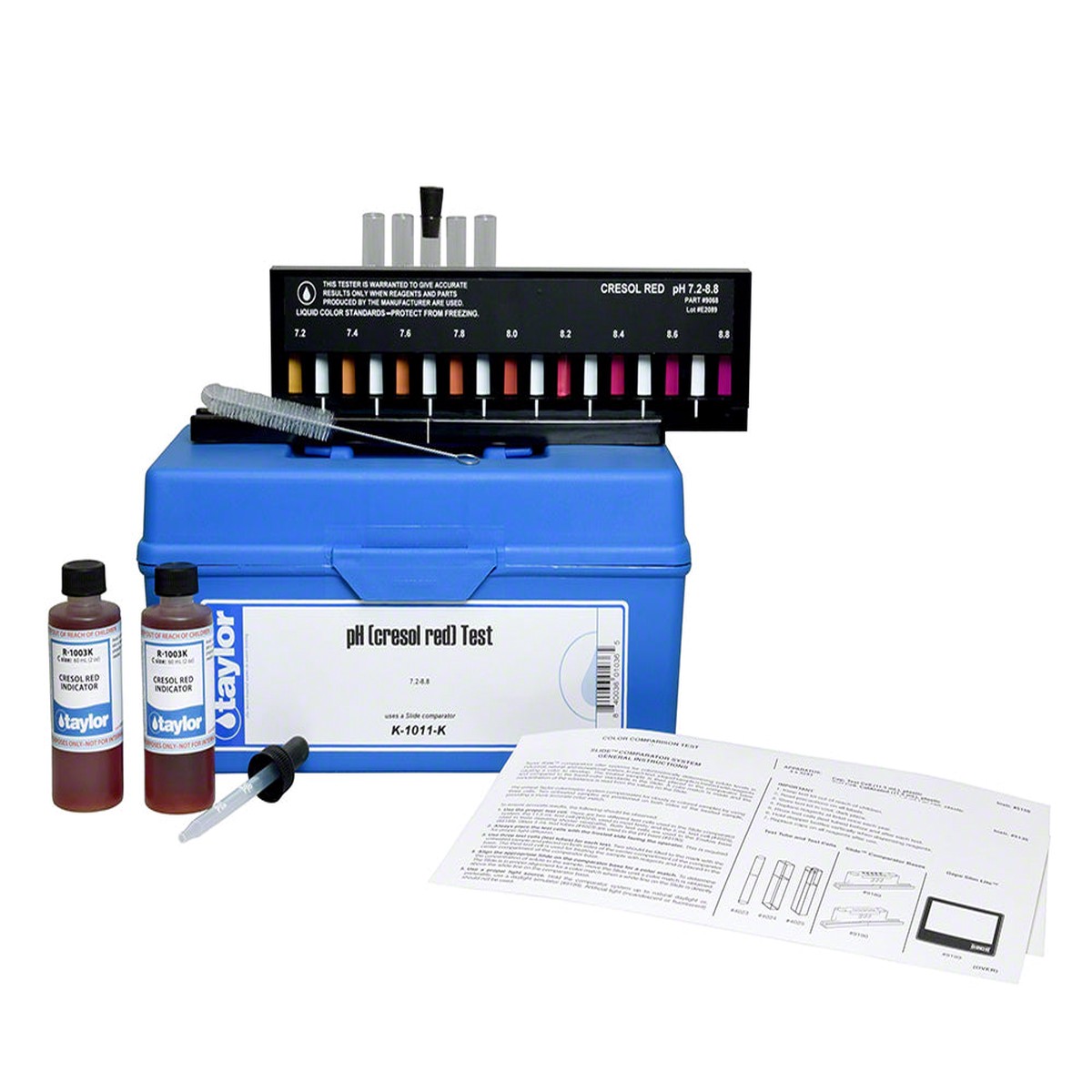Taylor Slide Comparator pH (Cresol Red) 7.2-8.8 Test Kit - K-1011-K