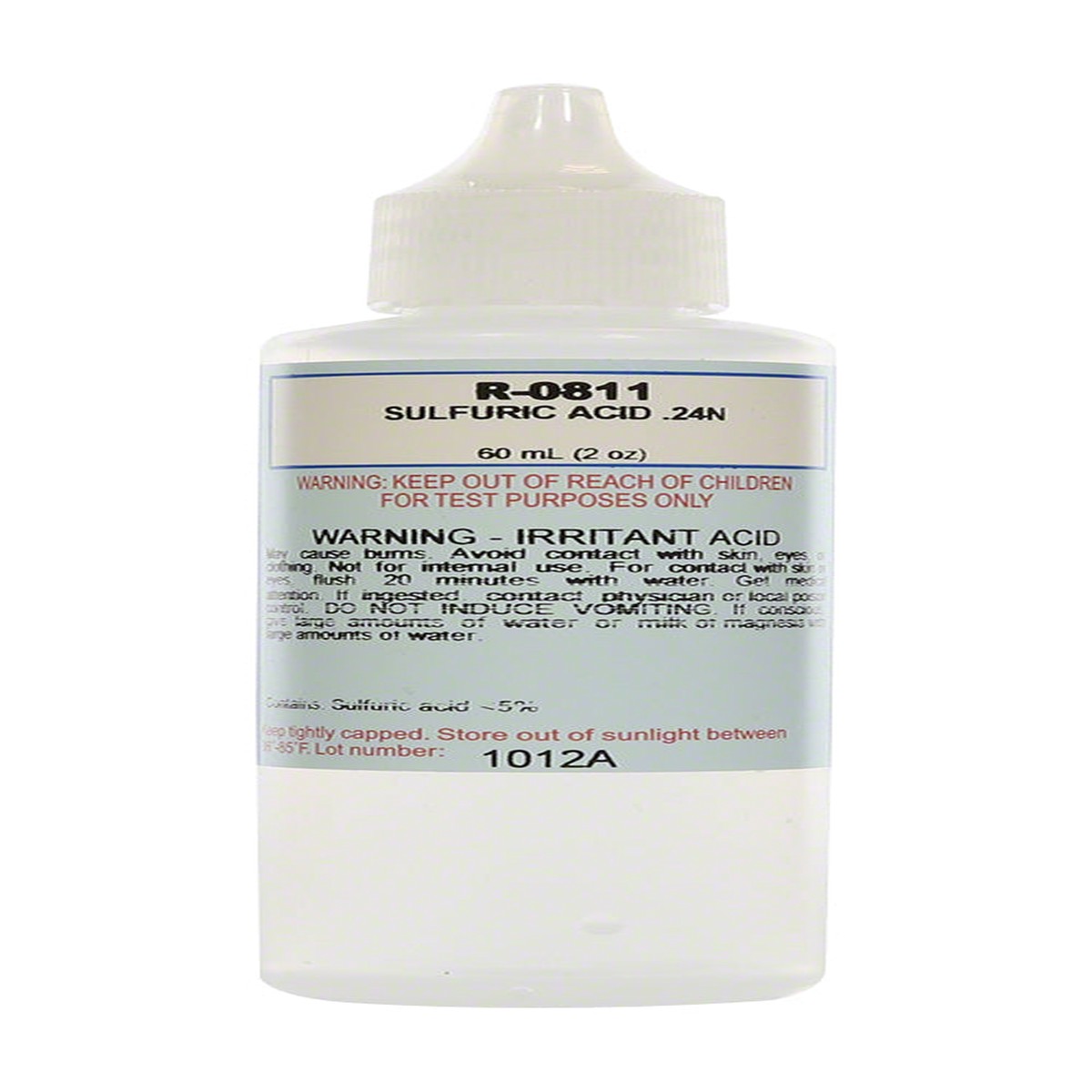Taylor Sulfuric Acid .24N - 2 Oz. (60 mL) Dropper Bottle - R-0811-C