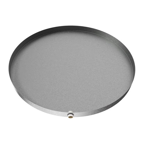 JME 36 in. Round Galvanized Steel Drip Pan w/ Drain