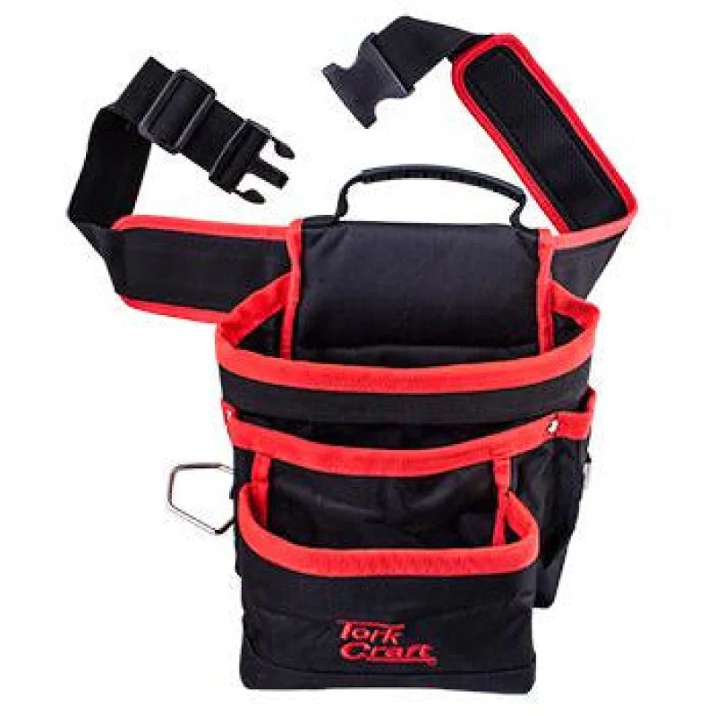 TOOL POUCH NYLON WITH BELT 5 POCKET + LOOPS