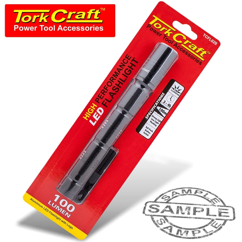TORCH LED ALUM.100LM BLK USE 3 X AA BATTERIES TORK CRAFT