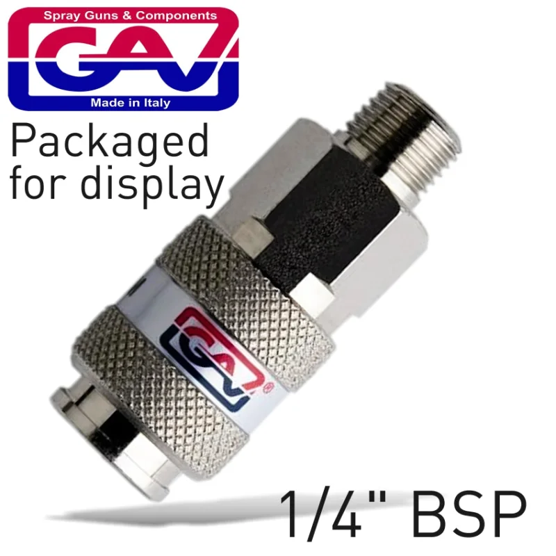 UNIVERSAL QUICK COUPLER 1/4’M PACKAGED