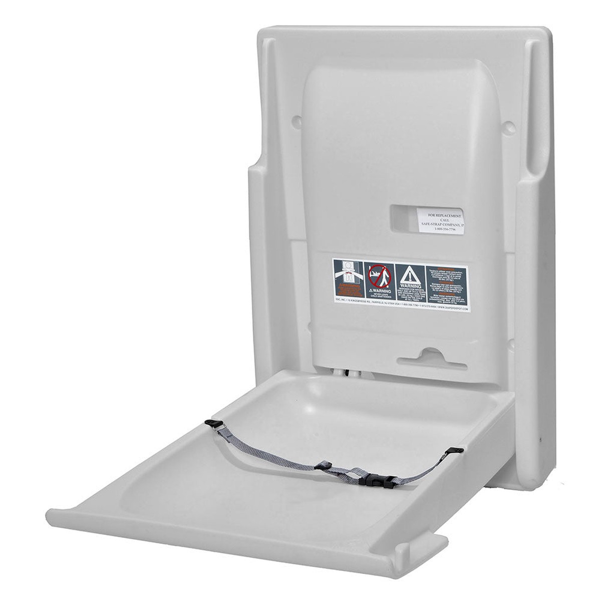 Vertical Diaper Depot Changing Station - Powder Gray