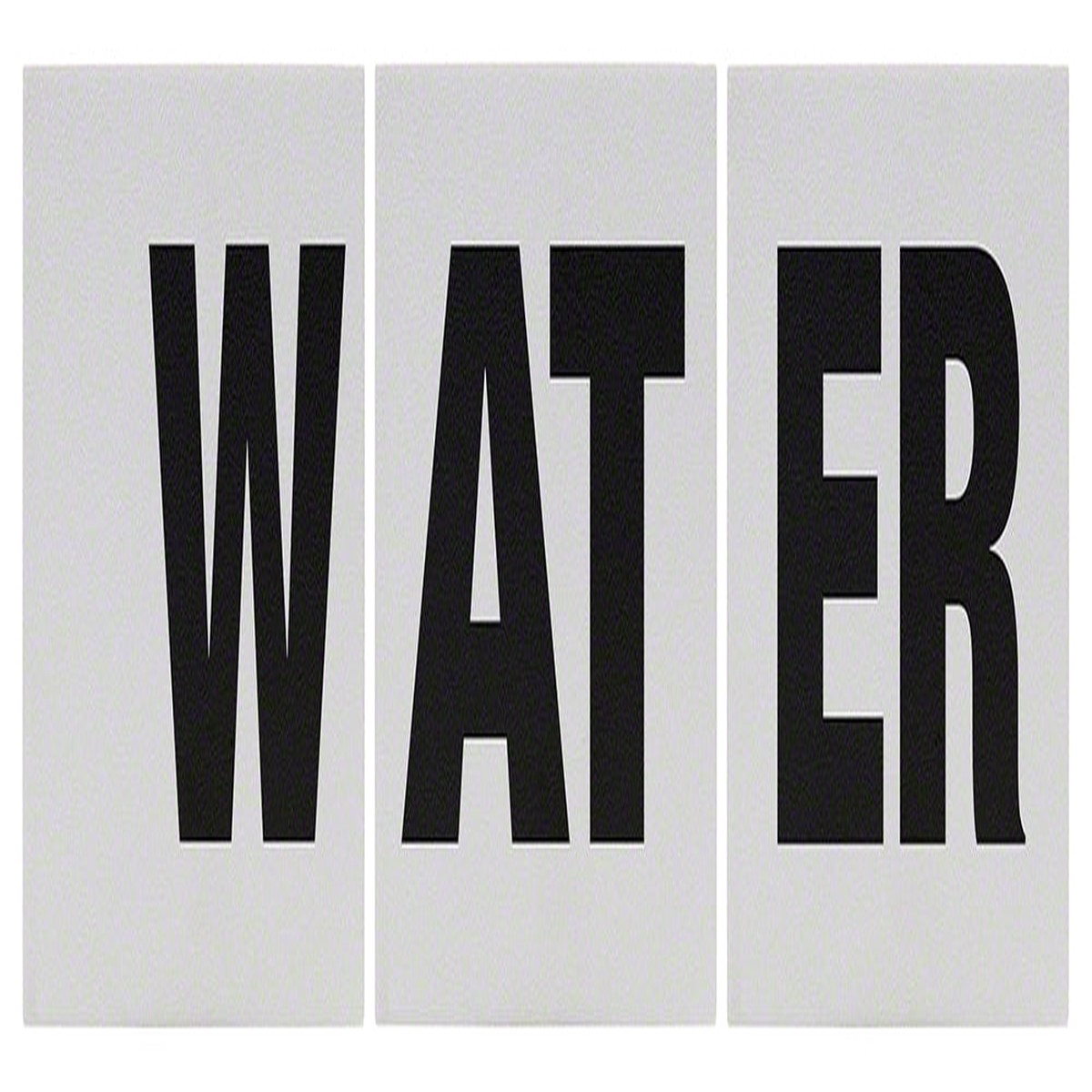 WATER 3 Tile Message Ceramic Skid Resistant Tile Depth Marker 6 Inch x 6 Inch